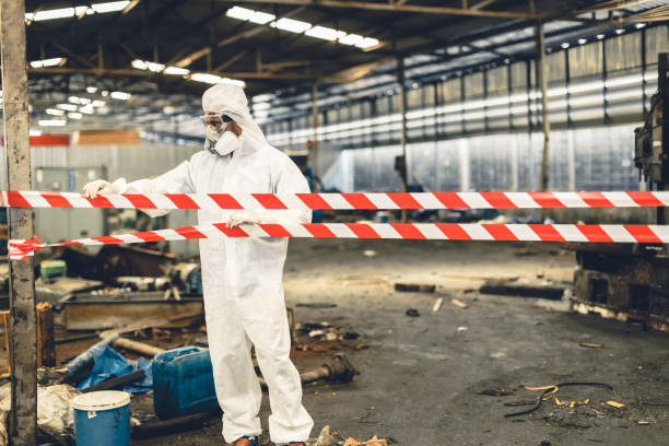 Professional Sewage Cleanup technician working in Jasper, MN